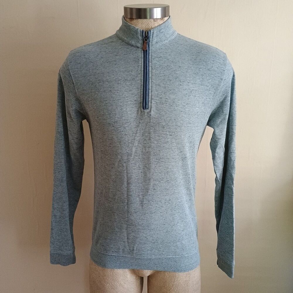 Johnnie-O Sully Quarter Zip Pullover Mens XL Gray Golf Performance Business